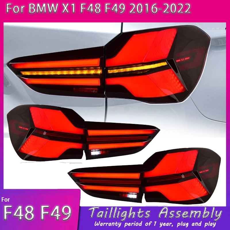 

2 шт. лампы для BMW X1 F48 F49 2016-2022, задний фонарь DRL, стоп-сигнал, указатель поворота, модифицированный светодиодный задний фонарь Plug and Play, автомобильный аксессуар