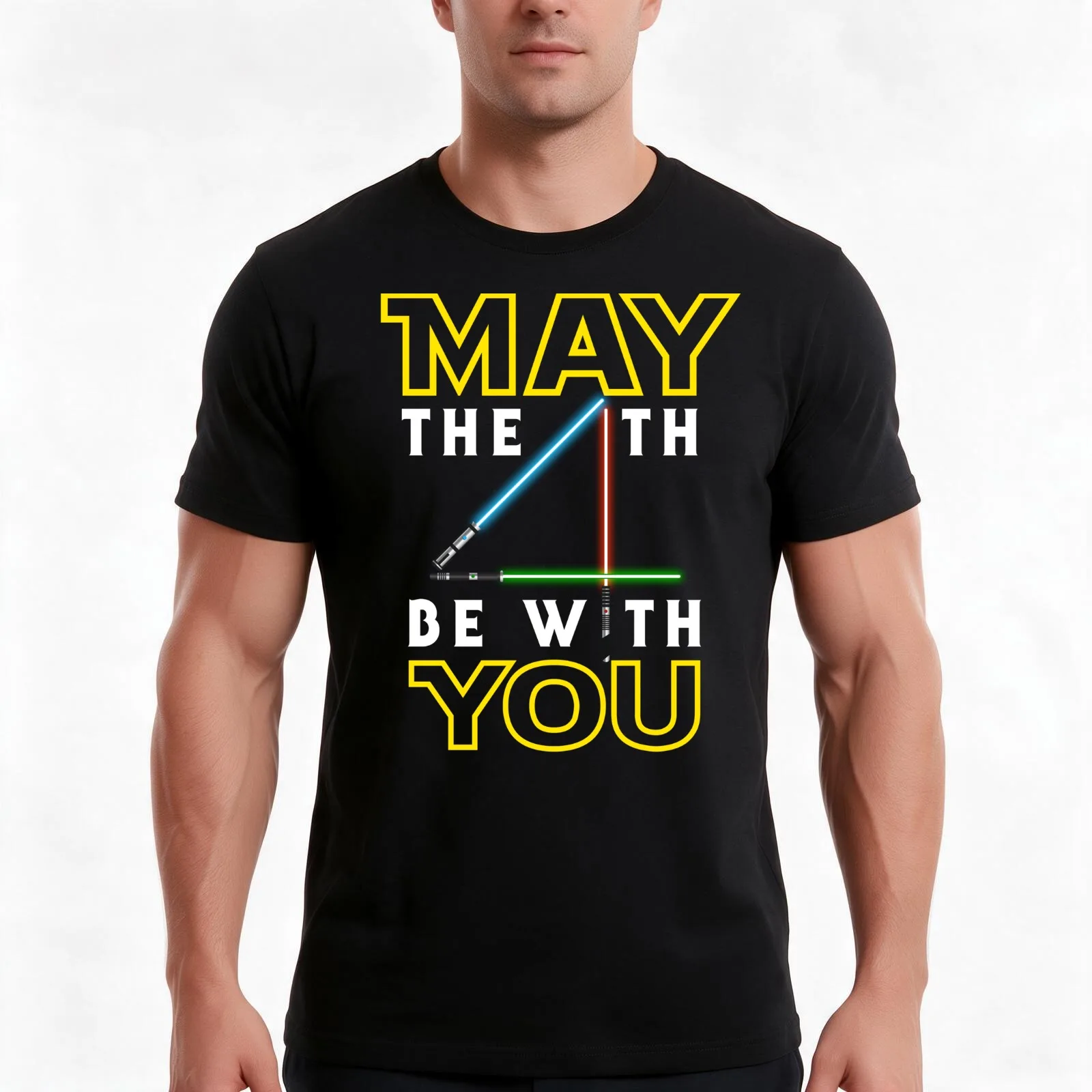 May The Fourth T-Shirt, Summer Casual Cotton Tee, Oversized Streetwear Tops, Vintage Graphic Print, Loose Fit Short Sleeve