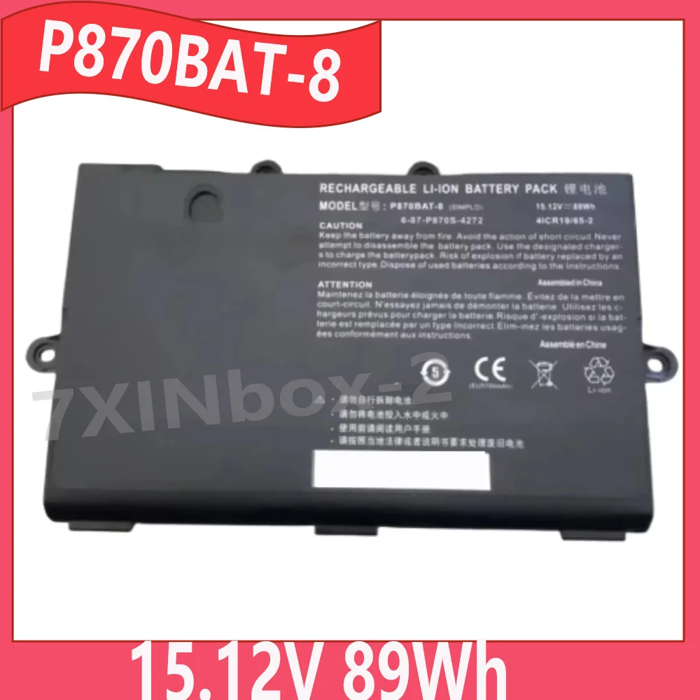 

89Wh P870BAT-8 15.12V battery For Clevo P870TM-G P870DM3-G P775DM3 P870DM2 P870TM1-G P870KM P870KM1-G P870DM2-G P870KM-GS