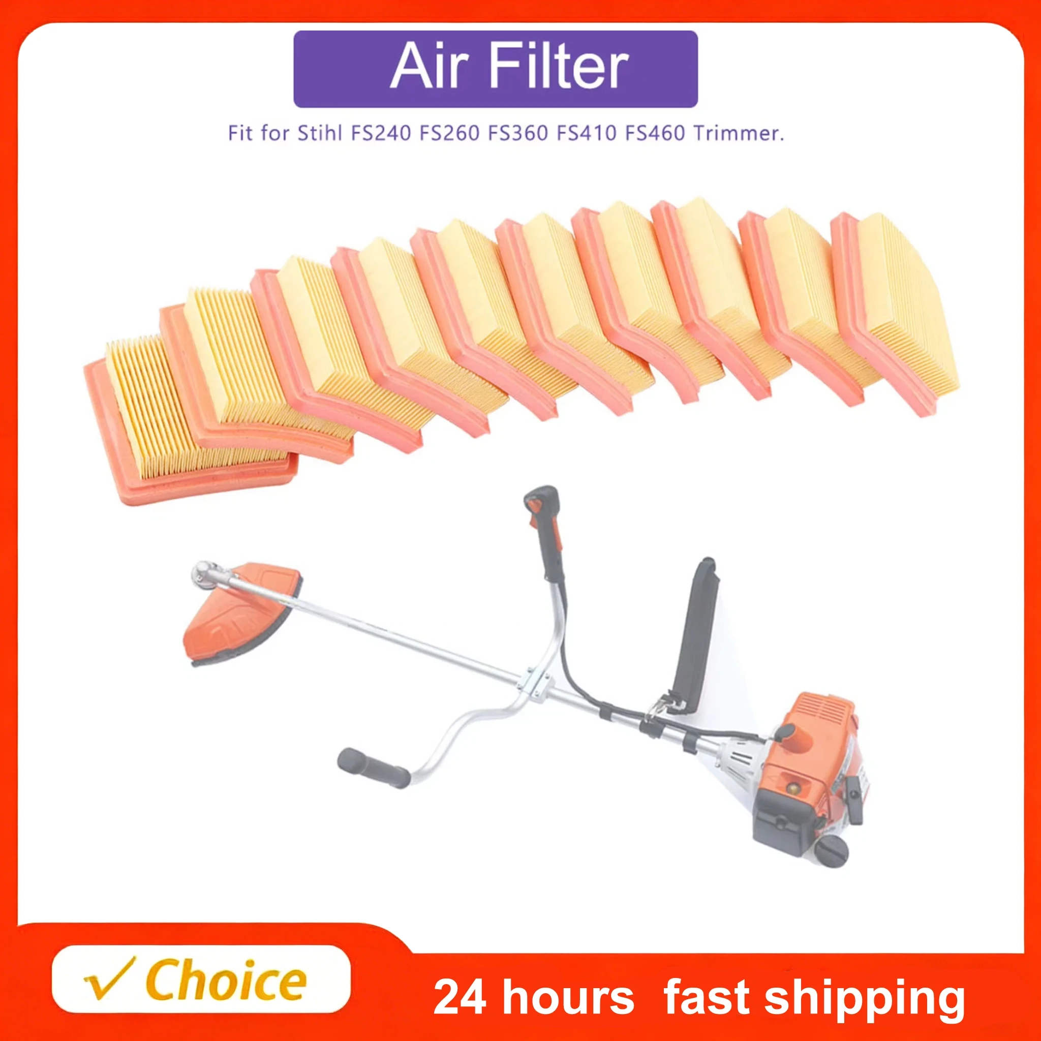 

10 X Air Filter Cleaner Easy Installation Brand New High Quality Durable Parts For Stihl FS410 FS460 FS240 FS260 FS360 Trimmer