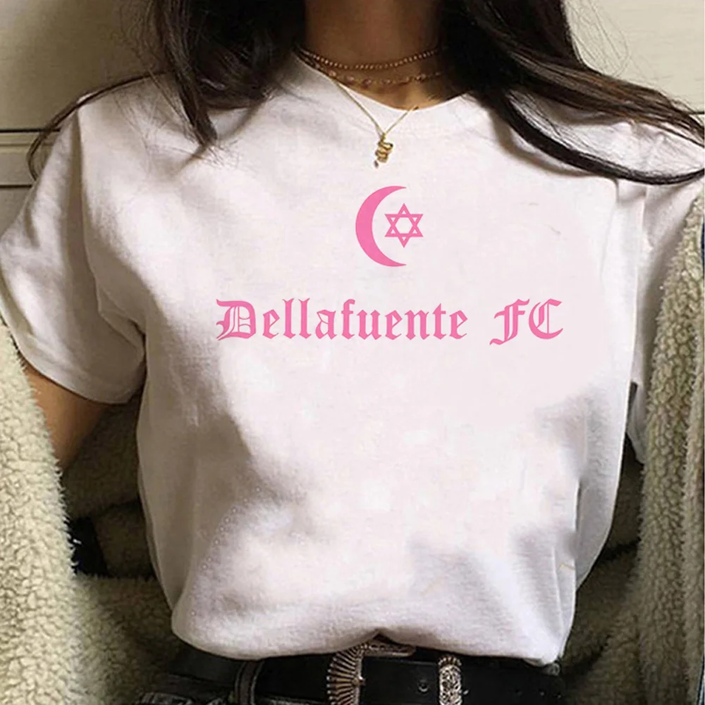 Dellafuente designer t-shirt para mulheres, roupas femininas, mangá