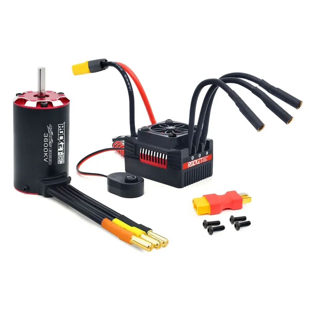 Surpass Hobby Rocket Supersonic V2 Waterproof 3660 Brushless Motor 90A 60A ESC Combo for 1/8 1/10 RC Car Boat Tank Vehicle