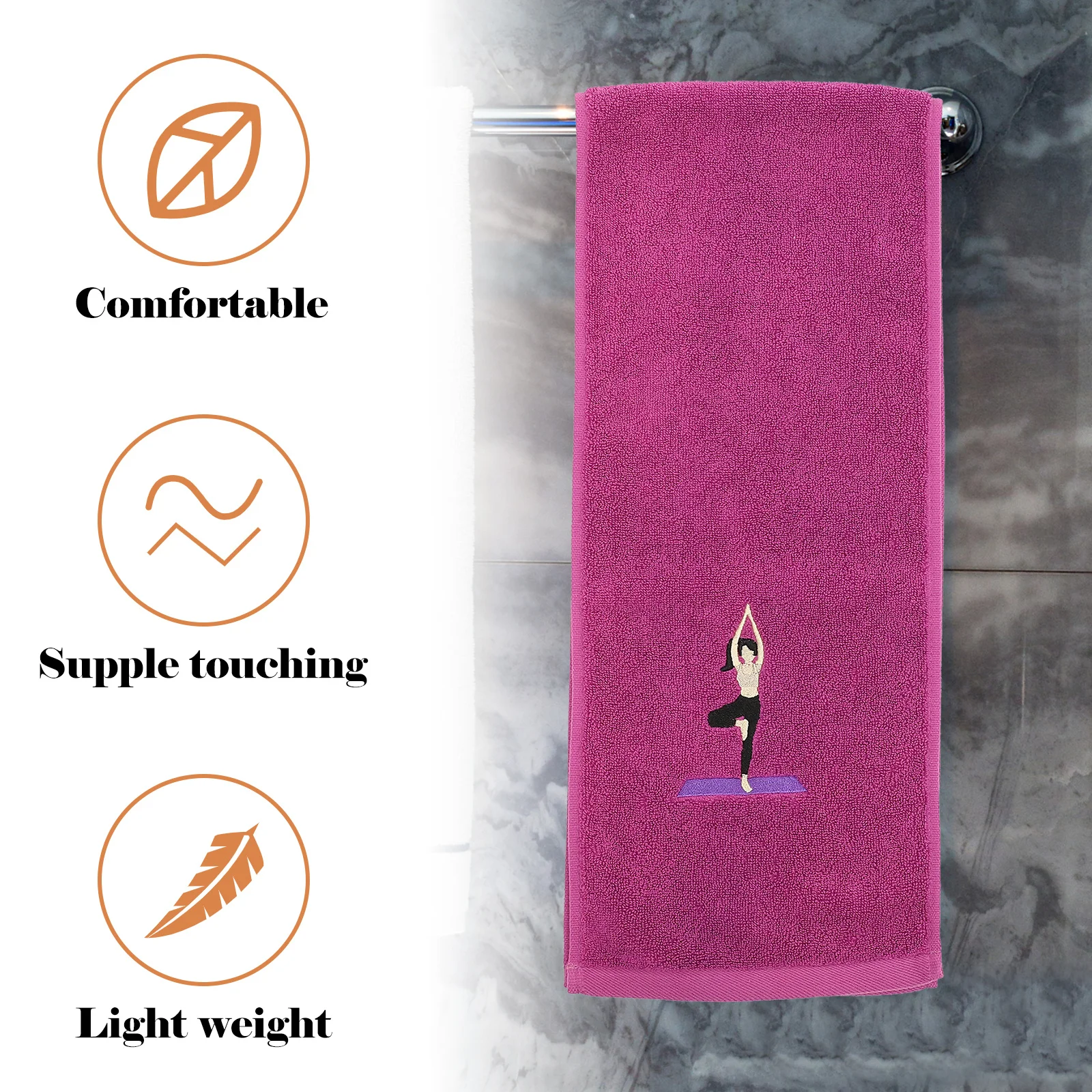 

Cotton Bath Towel 70x140cm Extra Large Absorbent Quick Dry Soft Thickened for Bathroom Gym Sports Home Decorative Use