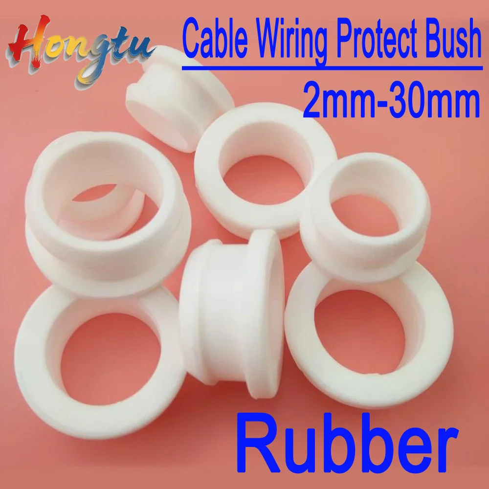 

Hongtu 10PCS White Silicone Rubber Snap-on Grommet Plug Bung Cable Wiring Protect Bush 2mm-30mm
