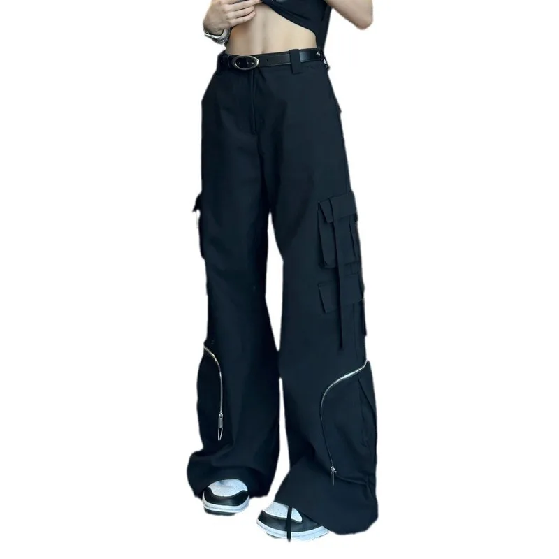 Pantaloni cargo Hip Hop stile americano Donna Y2k Streetwear Pantaloni a gamba larga Pantaloni sportivi larghi moda coreana Pantaloni da jogging Abbigliamento donna