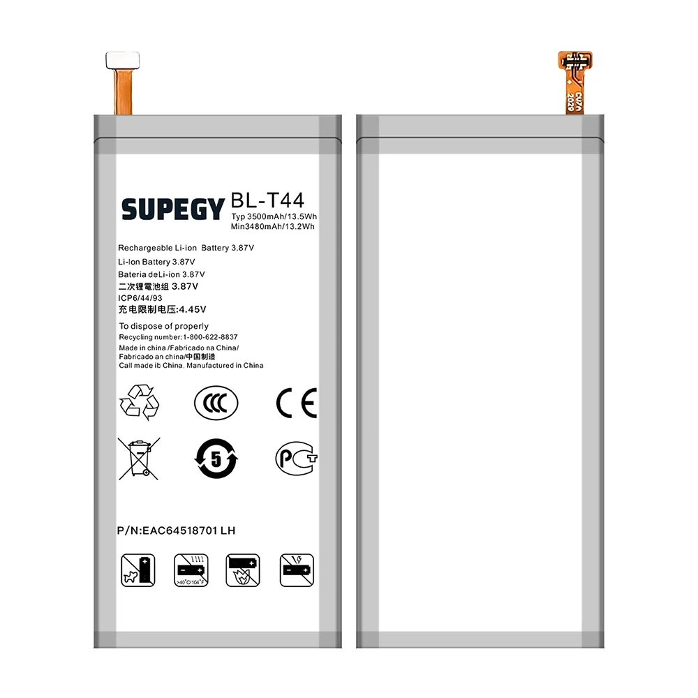 100% New High Quality BL-T44 Battery For LG Stylo 5/LM-Q720/K50/LMX520BMW/Q60/LMX525EAW/K40S Replacement Battery Bateria+Free To
