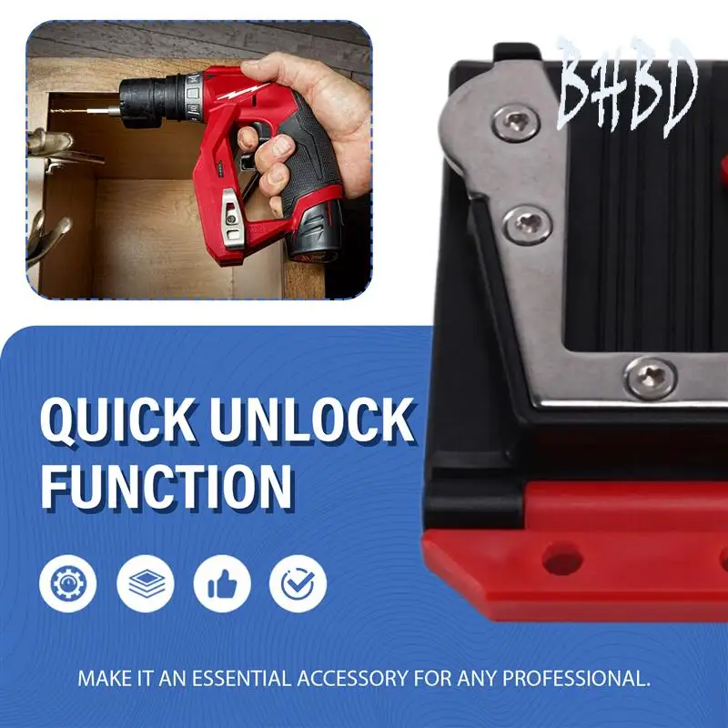 

BHBD-M12 Electric Drill Quick Release Hanging Unlock Kit With Portable Waist Buckle Storage For Professional Tools Accessories