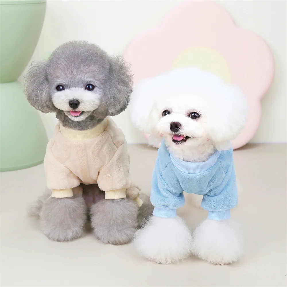 Mono para perro de forro polar abrigo invierno ropa mascotas_voghion.com
