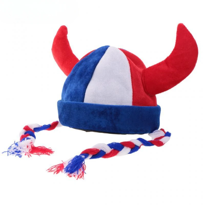 

Men France Fans League Cosplay Wig Mustache Hat Suit Funny Blue White Red Quirky Costume Accessories Ball Game Sports Decoration