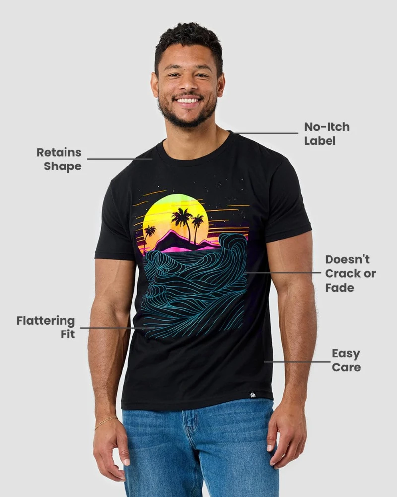

INTO THE AM Cool Graphic T-Shirts for Men S - 4XL Premium Quality Unique Graphic Art Tees Same Short Sleeve Versatile Top