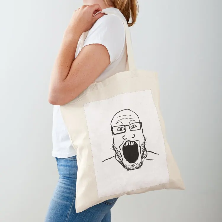 

Markiplier Soyjak Tote Bag tote bag men Eco bag free delivery bags custom fabric