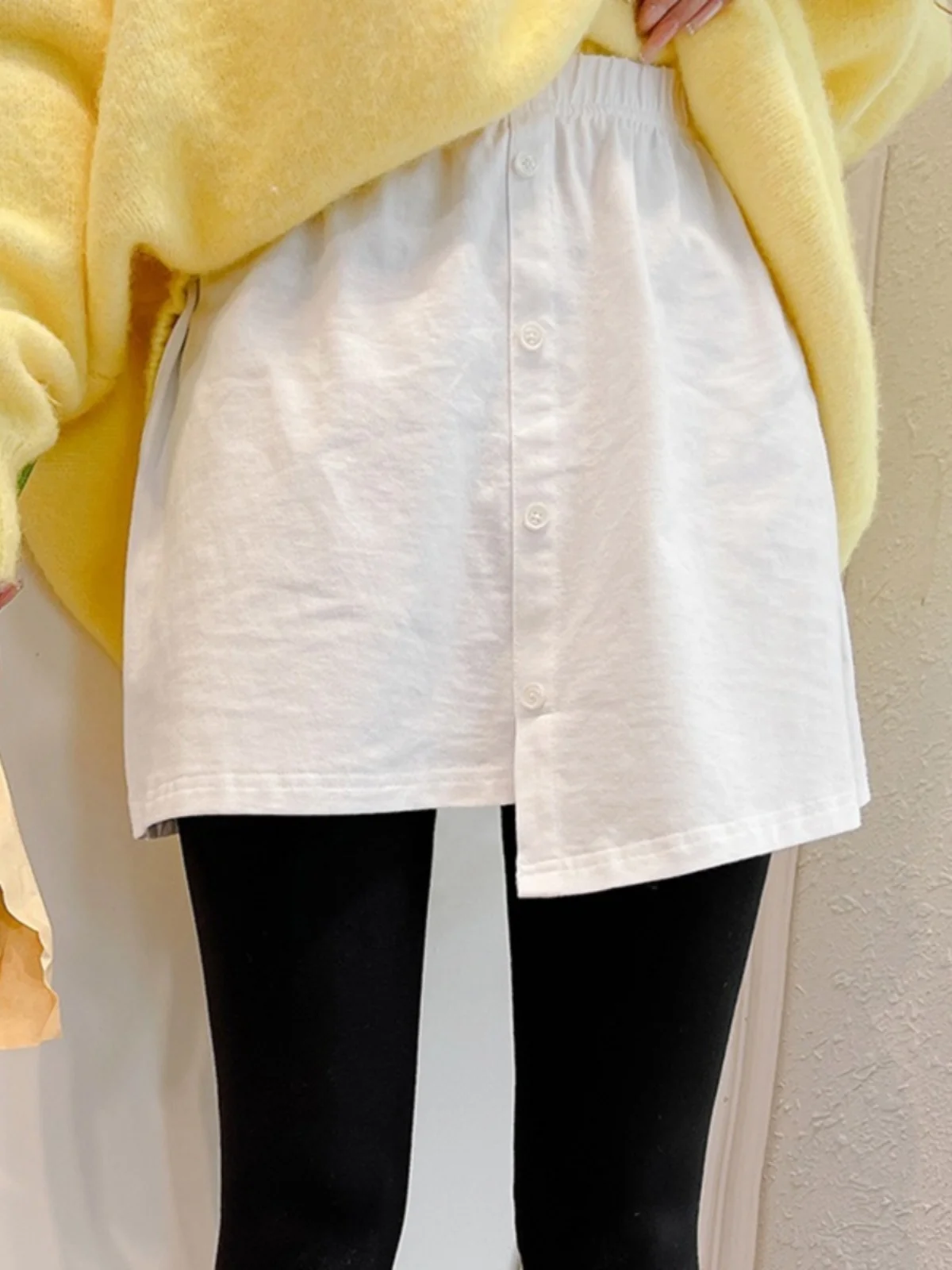 

Женская укороченная юбка-шорты с высокой талией, А-силуэт, однотонная, для повседневной носки, с эффектом коррекции фигуры и поддержки ягодиц