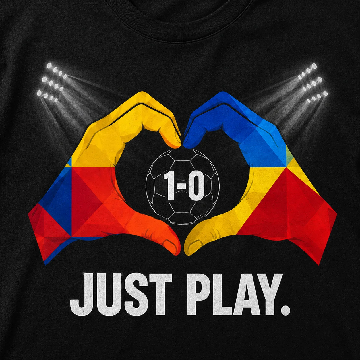 Men Tee Shirt Just Play Football Match Graphic Country Flag Print Casual Cotton Top For Summer Sports Fans Gift