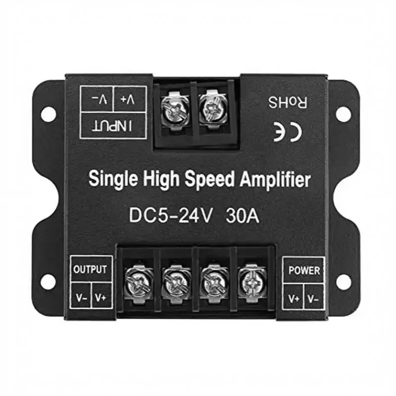 1Pcs Lamp Power Synchronous Repeater Amplifier DC5-24V 30A Monochrome LED Strip Controller Dual Signal Amplifier