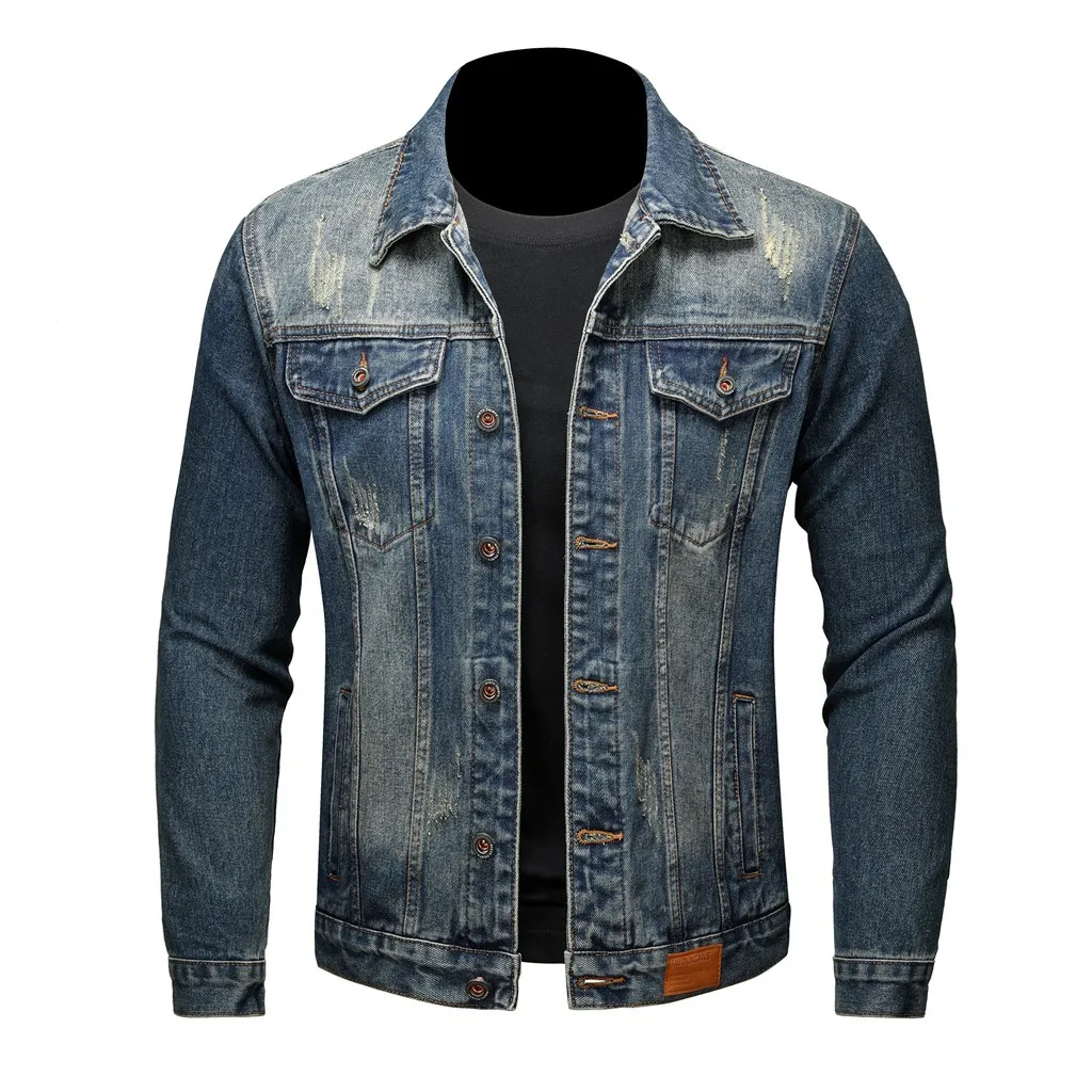 Spring And Autumn Retro Old Washed Tooling Jacket Men's Autumn