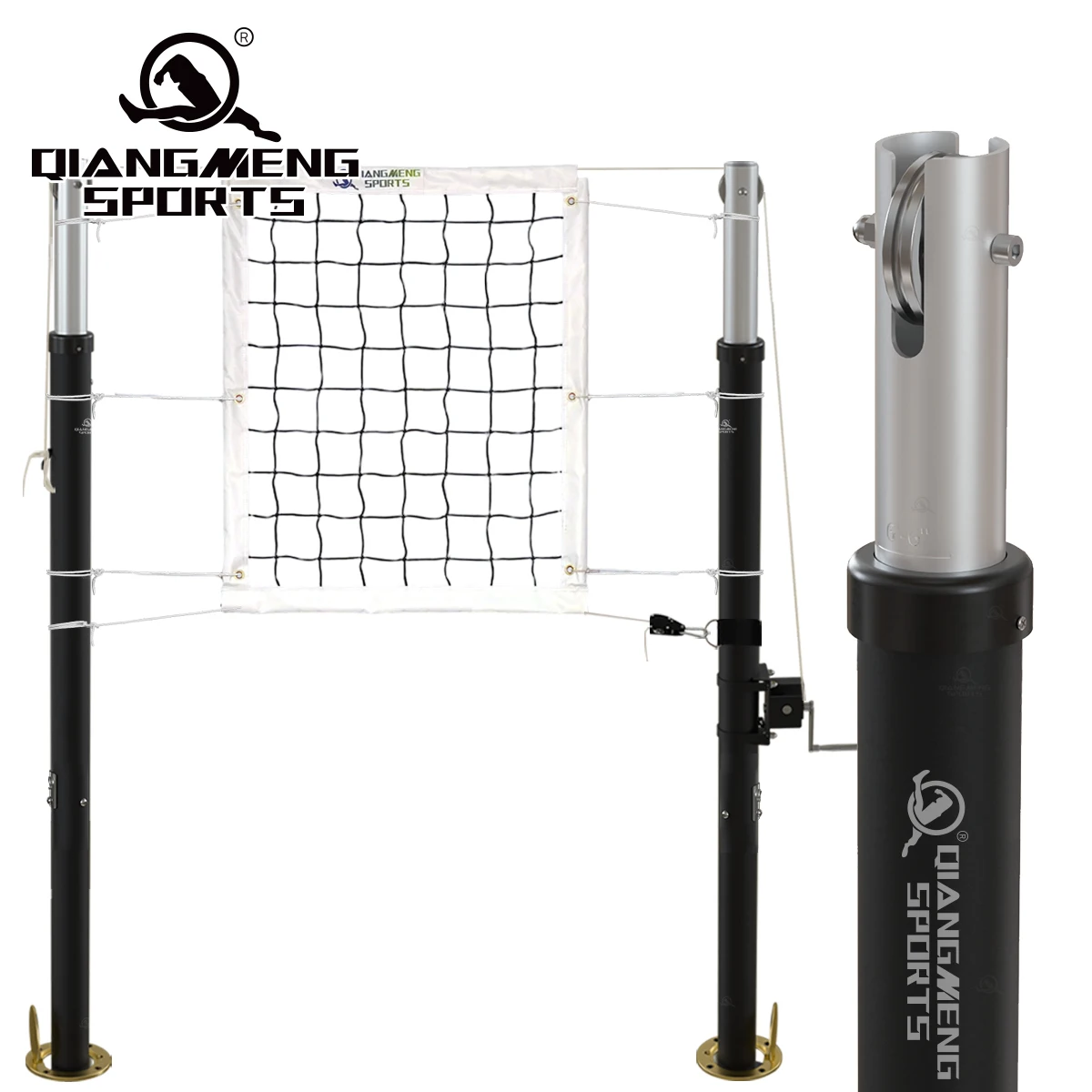 Volleyball Poles Easy to Install Sports Equipment Volleyball Columns Adjustable Height Volleyball Post