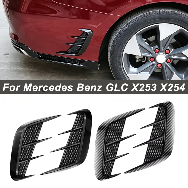 Shark Gills Side Fender Sticker Simulation Air Intake Trim For Mercedes Benz GLC X253 X254 Body Accessories
