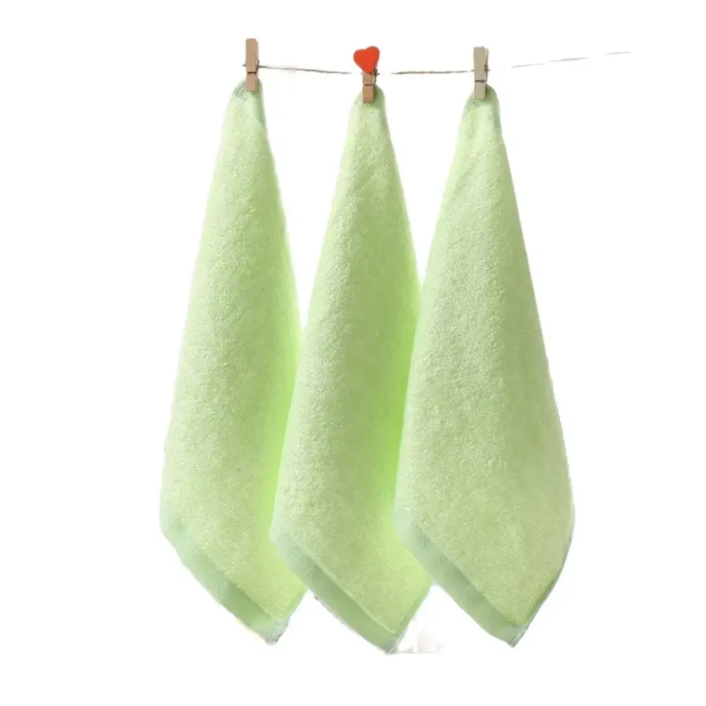 2pcs/lot Bamboo fiber towel 25x25 absorbent square saliva towel, soft and antibacterial cleaning tool