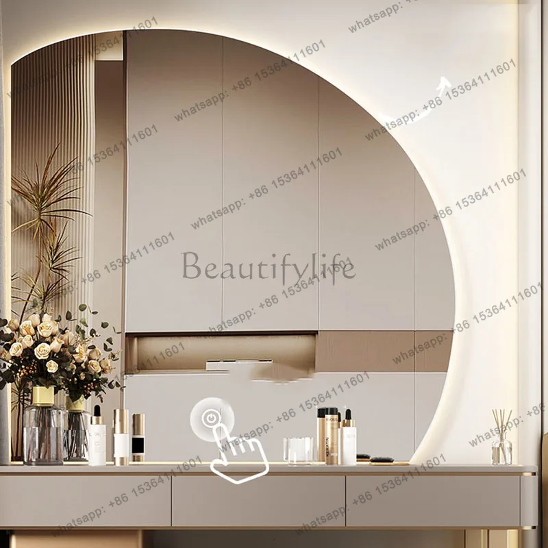 LD Dressing Table Cosmetics Mirror Irregular Makeup Vanity Modern Light Accessories Mirror Aesthetic Funky Espelhos