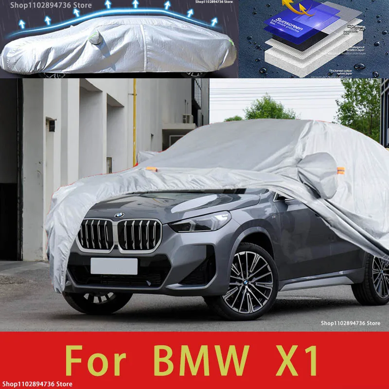 

Для BMW X1 IX1 внешний автомобильный чехол, уличная защита, полный автомобильный чехол, снежный чехол, солнцезащитный козырек, водонепроницаемый, пылезащитный, автомобильные аксессуары