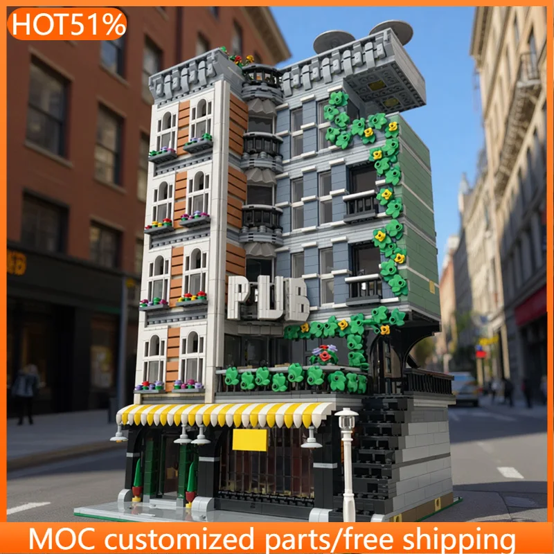 

5024 PCS Modular Building Bar MOC Customize Modular Building Block Brick Popular Design Technology Kids DIY Toy Christmas Gift