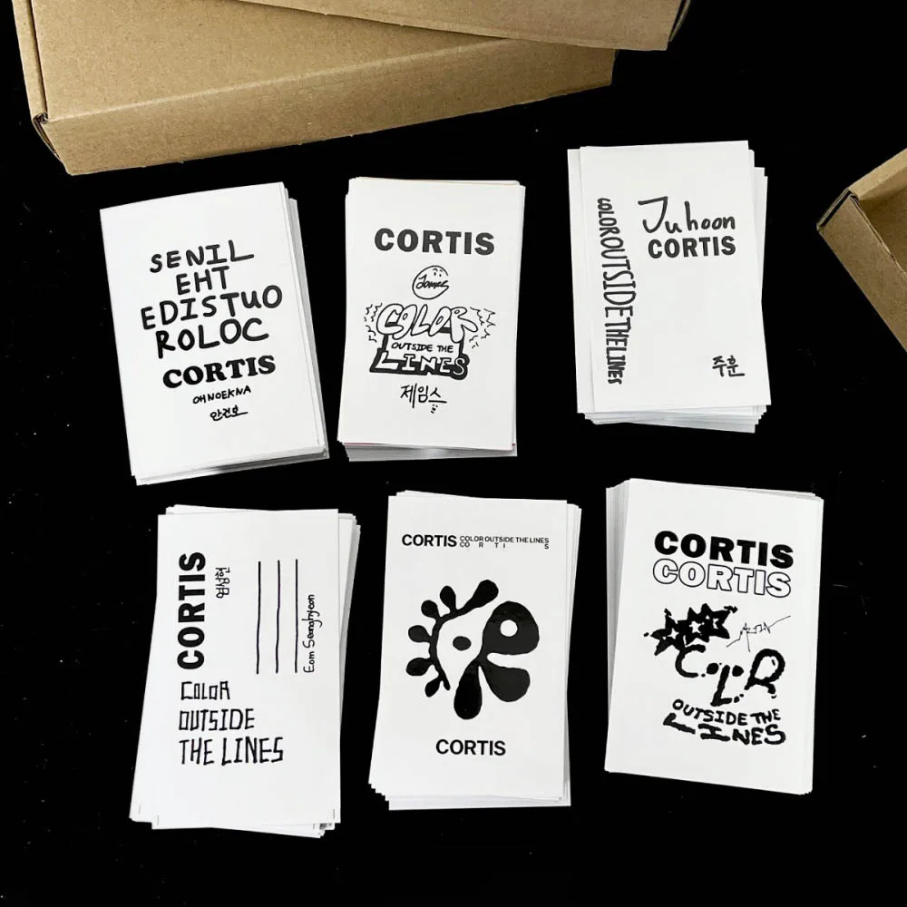 10 Sets de Pegatinas del Álbum KPOP CORTIS COLOR OUTSIDE THE LINES, Caja de Pegatinas Decorativas para Maleta, Patineta, Regalo de JAMES MARTIN JUHOON KEONHO