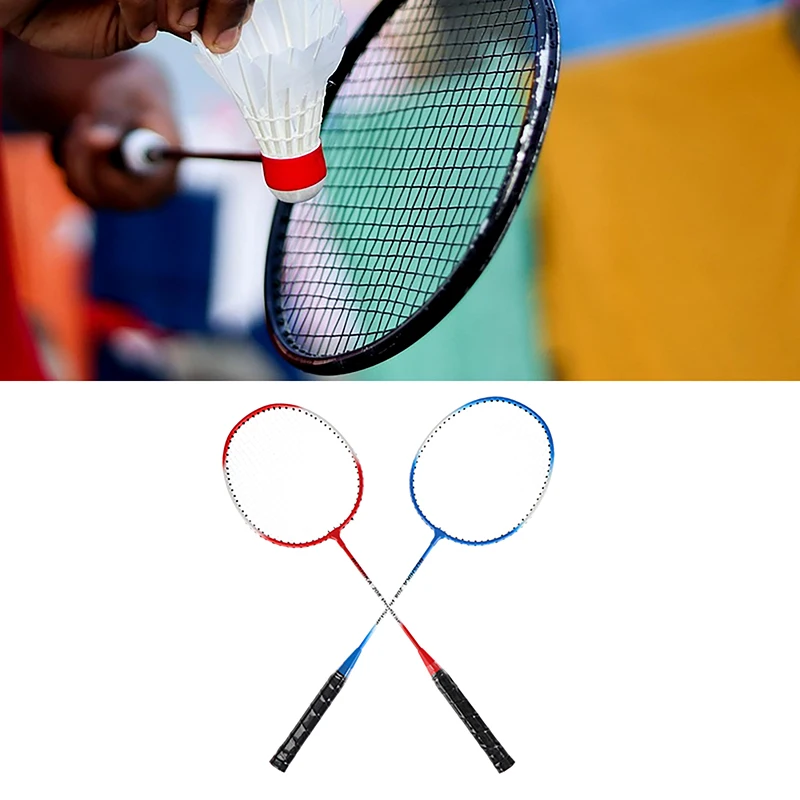 

2Pcs/set Badminton Rackets With Racket Bag Iron Alloy Durable Sports Racquet For Beginners Children & Adults Fitness