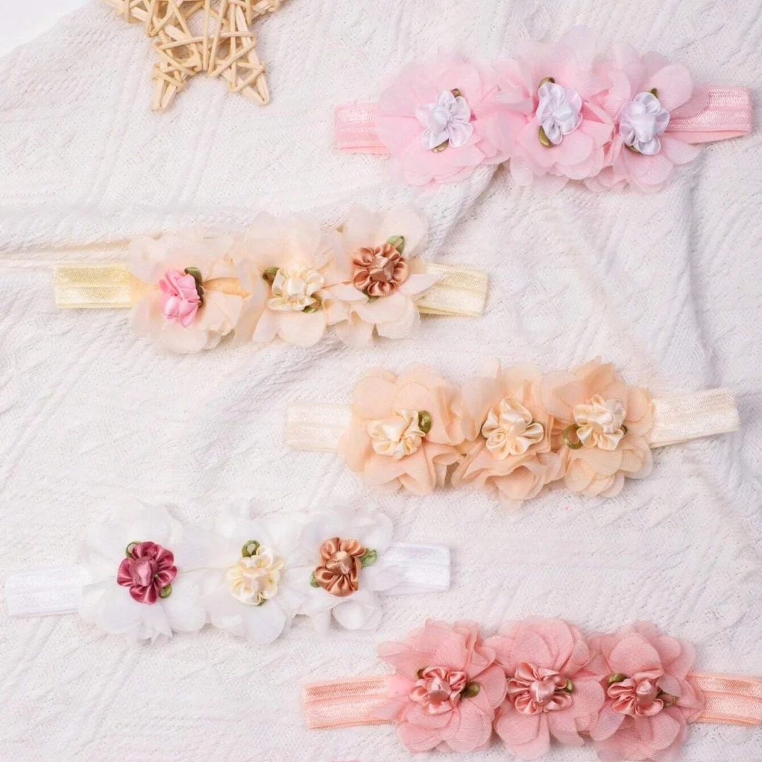 

Baby Girls Headband Cute Flower Head Wrap Bandage Kids Toddlers Headwear Elastic Hair Band Infant Baby Newborn Hair Accessories