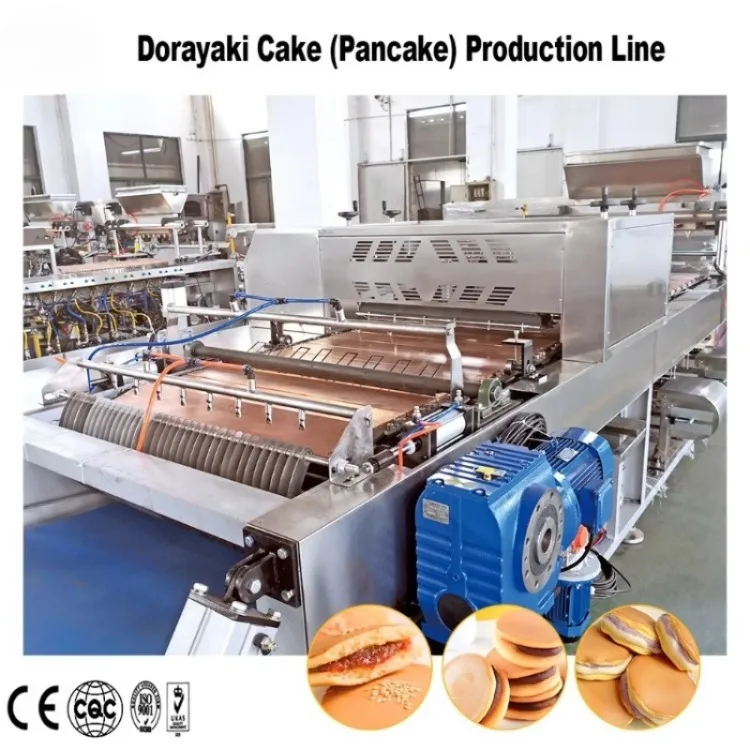 High Efficiency Automatic Dorayaki Line New Japanese Pancake Maker for Bakeries Biscuit Making Machine for Flour Water Fruit
