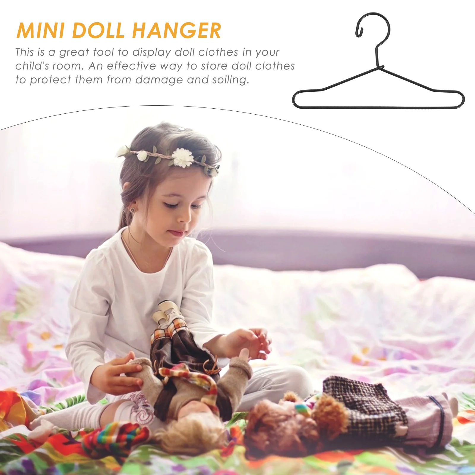 20 Pcs Hanger Babies Dolls Clothes Hangers Dress Organizer Accessories Baby