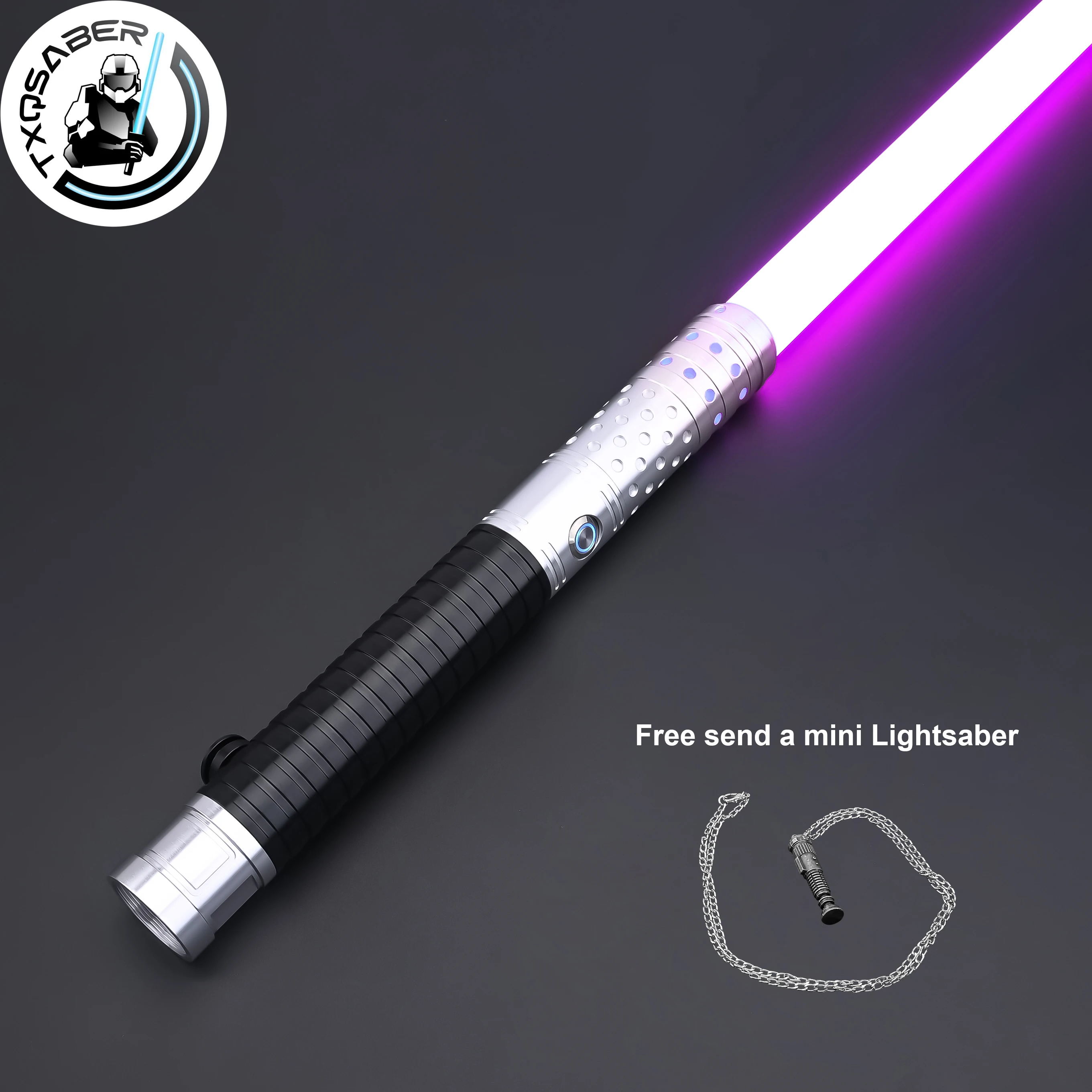 

TXQSABER Lightsaber E12-A Laser Sword RGB Pixel Smooth Swing Blaster Metal Hilt Heavy Dueling Lightsaber for Adult Cosplay Toys
