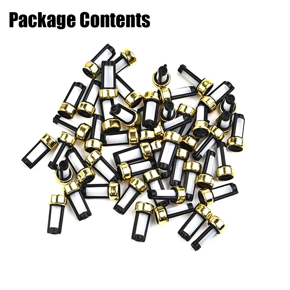 50×Fuel Injector Microse Basket Filters Universal Fits For ASNU03C Injector Repair Kit Injector Microfilters Nylon Mesh Copper