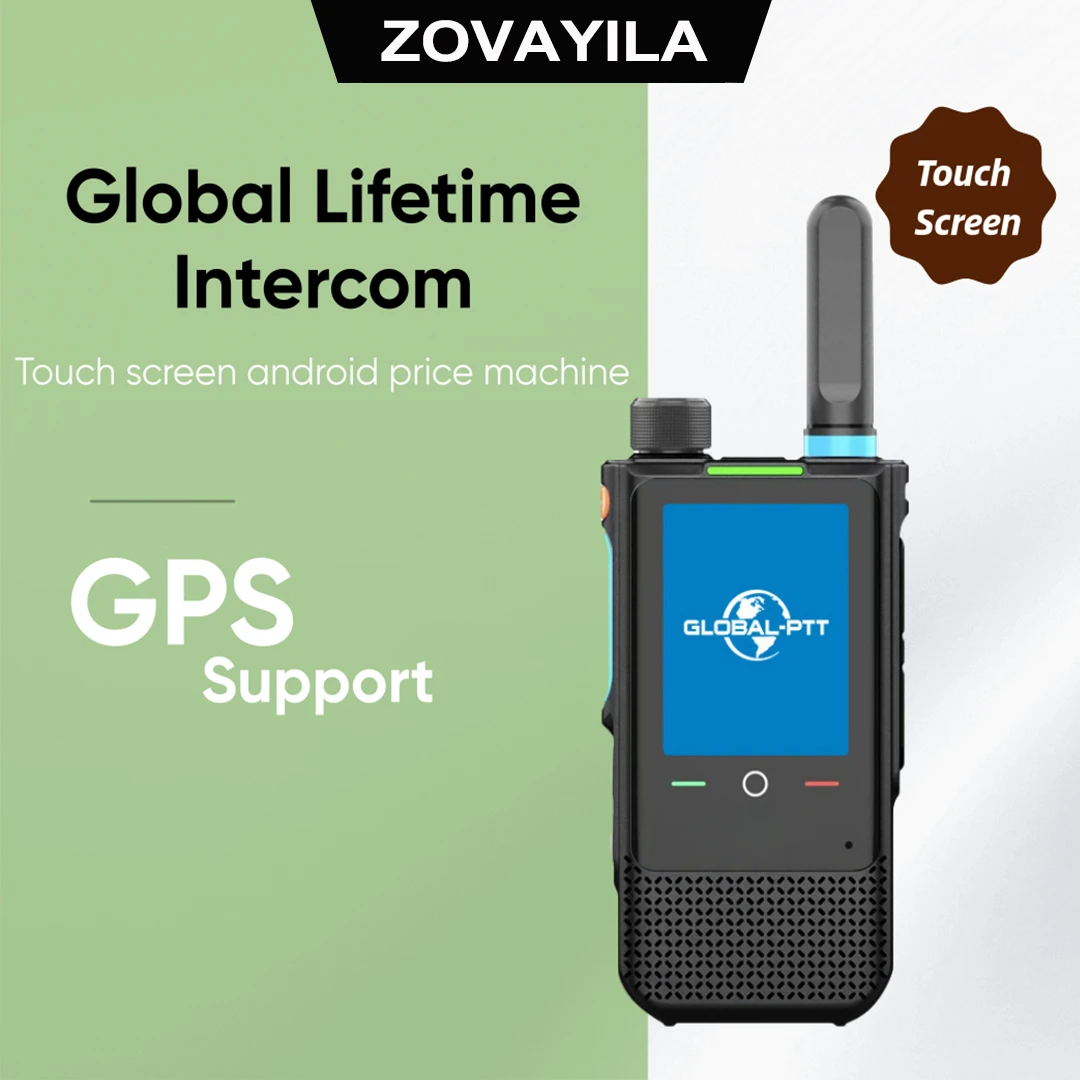 

Touch screen walkie-talkie Android wifi handheld long-distance public network ZOVAYILA global network intercom smart zello