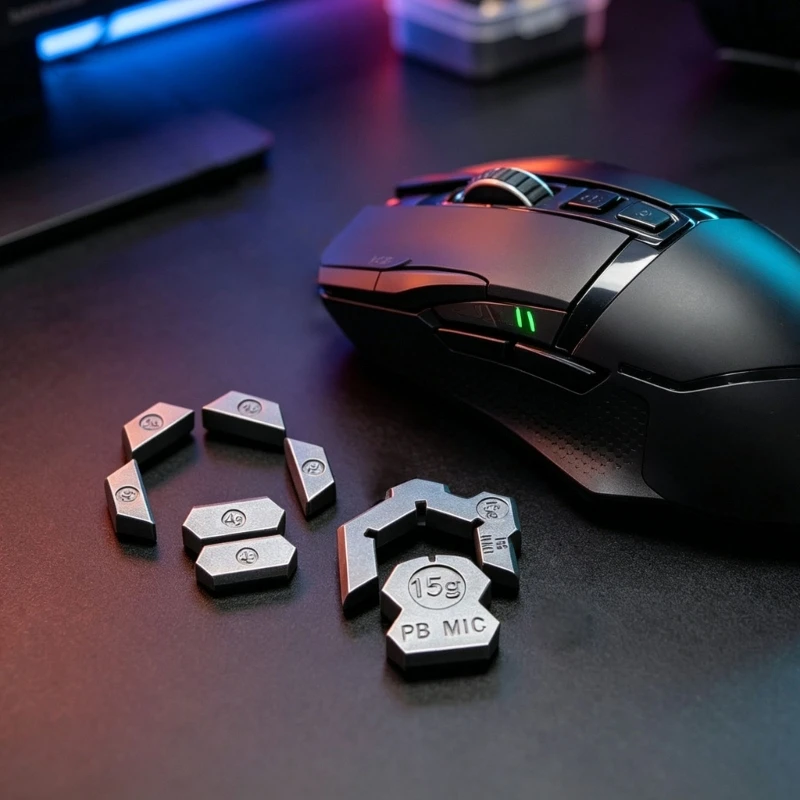 F68B G502 Mouse Weight Replacement Set, Metal Removable Counterweights for G502 Wireless Balance Tuning at Gaming or Office