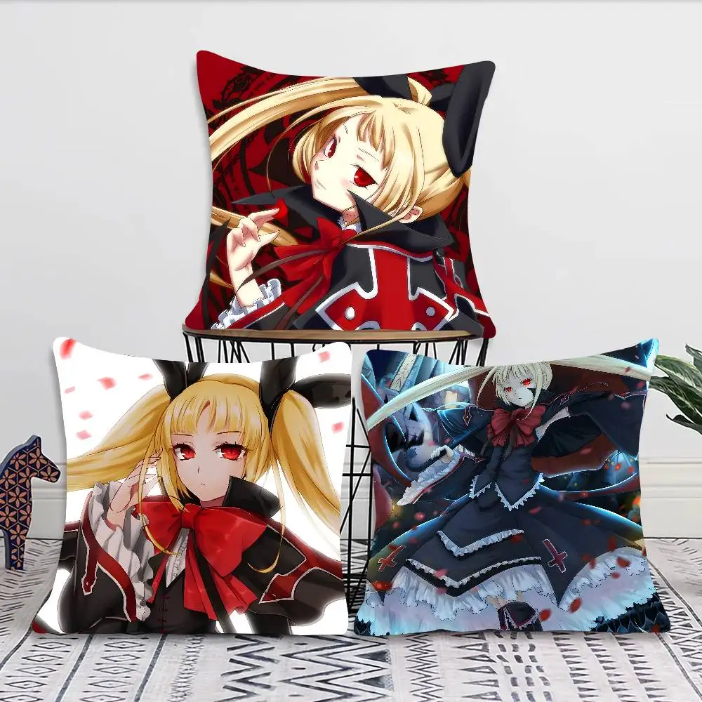 Rachel Alucard Fighting Game BlazBlue Cross Tag Battle Pillow Case Fashion Square Pillowcase Bedroom Sofa Room Ins Decoration