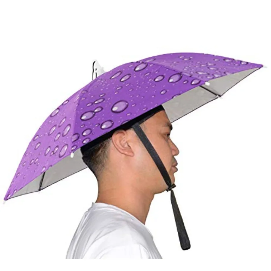 

NEW-Vi Umbrella Hat Adult and Folding Cap for Beach Fishing Golf Party Headwear
