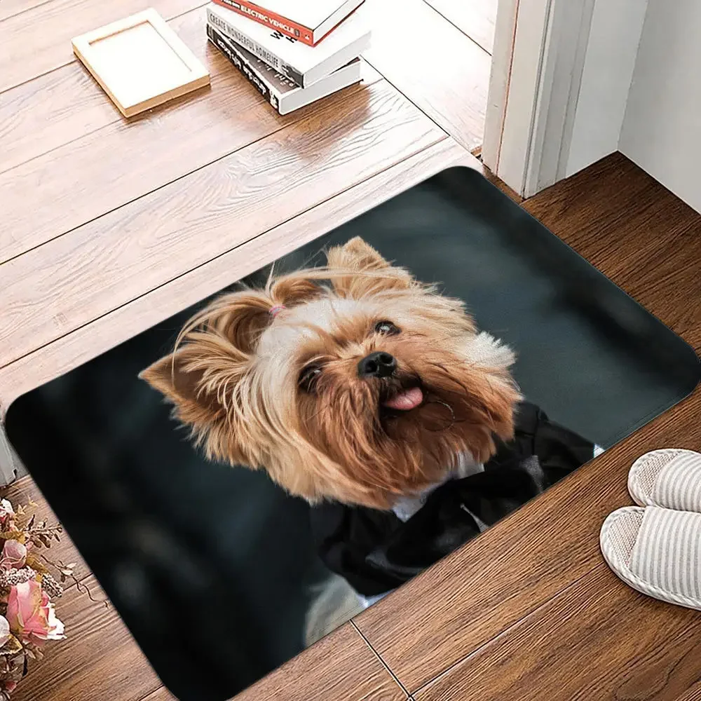 Bedroom Balcony Non-Slip Rug Entrance Door Mat Floor  Dog Funny Pug Schnauzer Kitchen Living Room