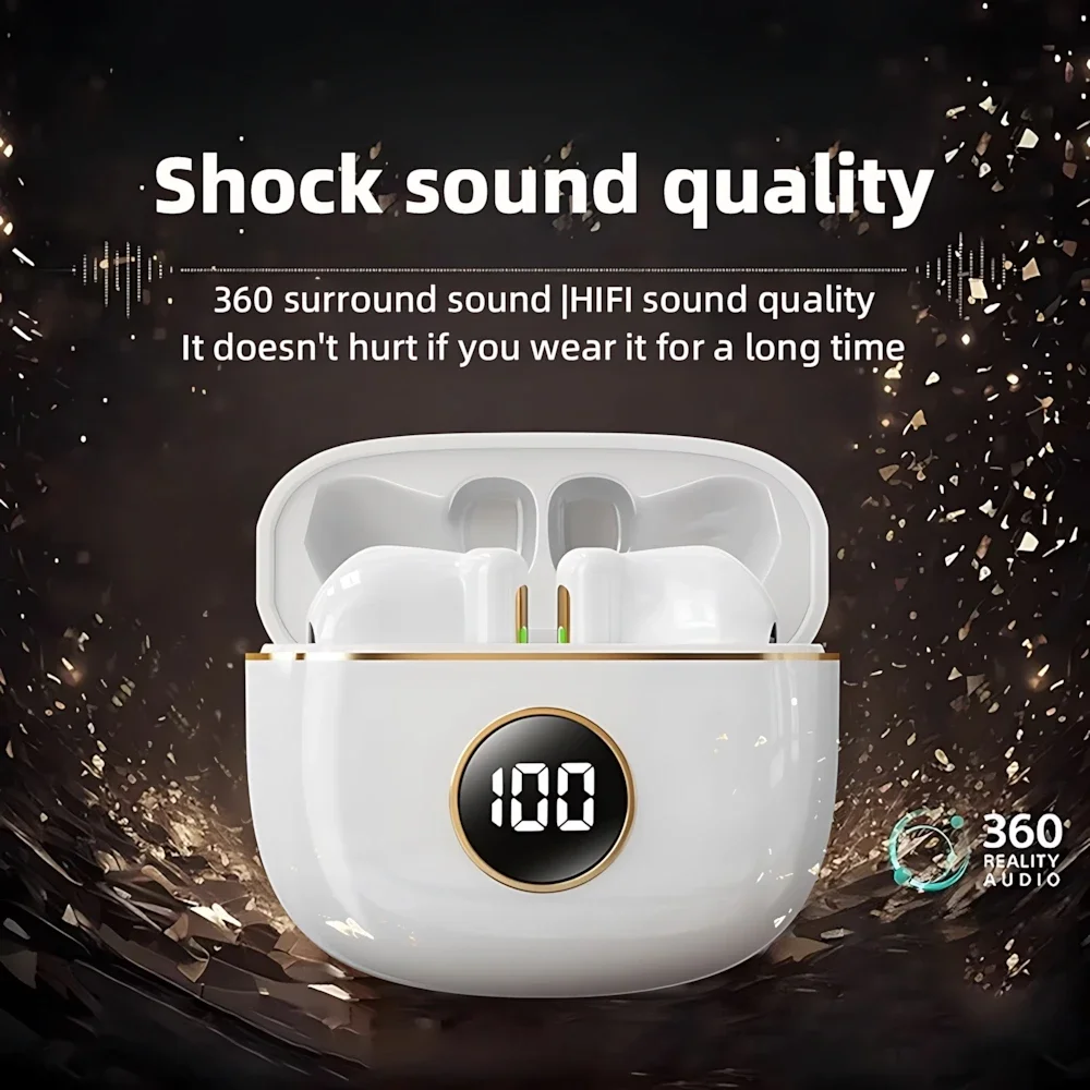 TWS D331 Bluetooth Headphones Wireless Earphones 9D Stereo Sports Waterproof Earbuds Handfree Touch Control Earpuds With Mic