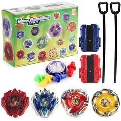 Bey X BX 4in1 Gyro Bley Bley Starter Metal Spinning Top Booster with 2pcs Ripcord Launchers Battle Toy Set