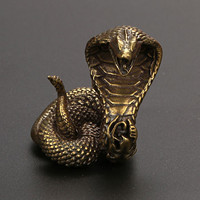 Solid  Copper Snake Tea Table Small Ornament Imitation Antique Small Copper Piece Copper Carving Handle Piece Copper Tea Pet