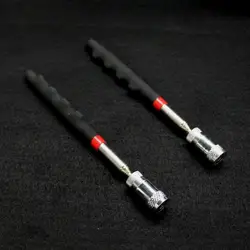 Varilla de extensión telescópica de succión fuerte de imán Universal, 1 unidad con pastilla de luces para tornillo de succión, herramientas de tuerca, herramientas de varillas de succión