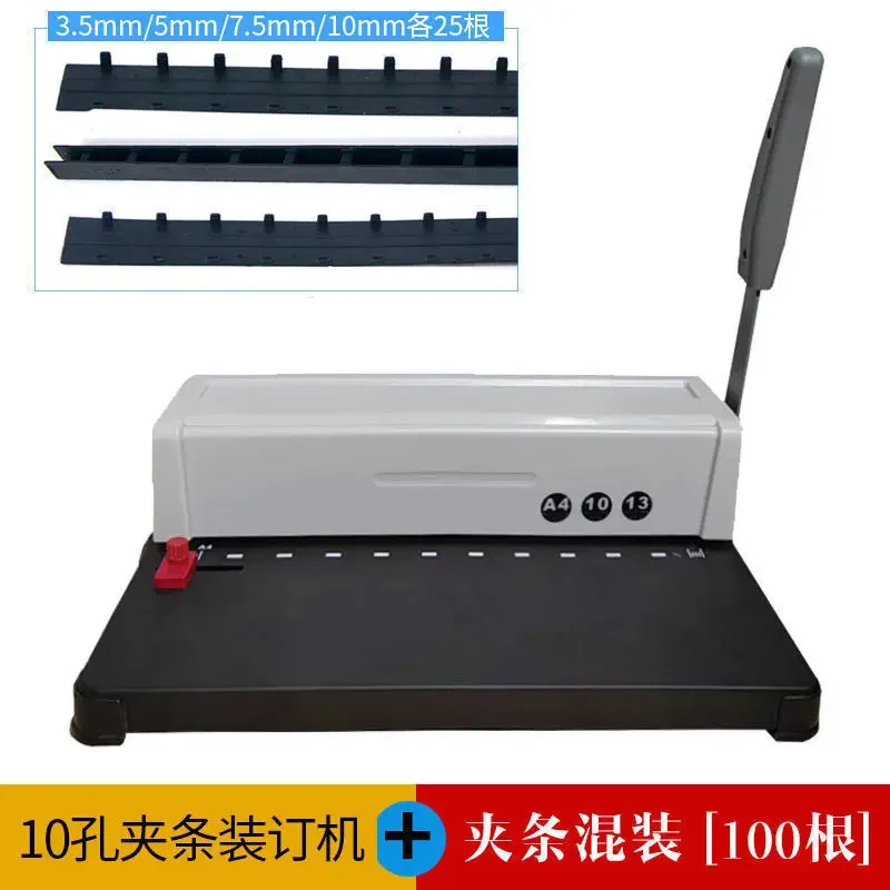 Manual Comb-type Binding Machine 21-Hole for A3/A4 Paper Financial Docs File Film Bidding Comb Punch with Spiral Rings/Clips