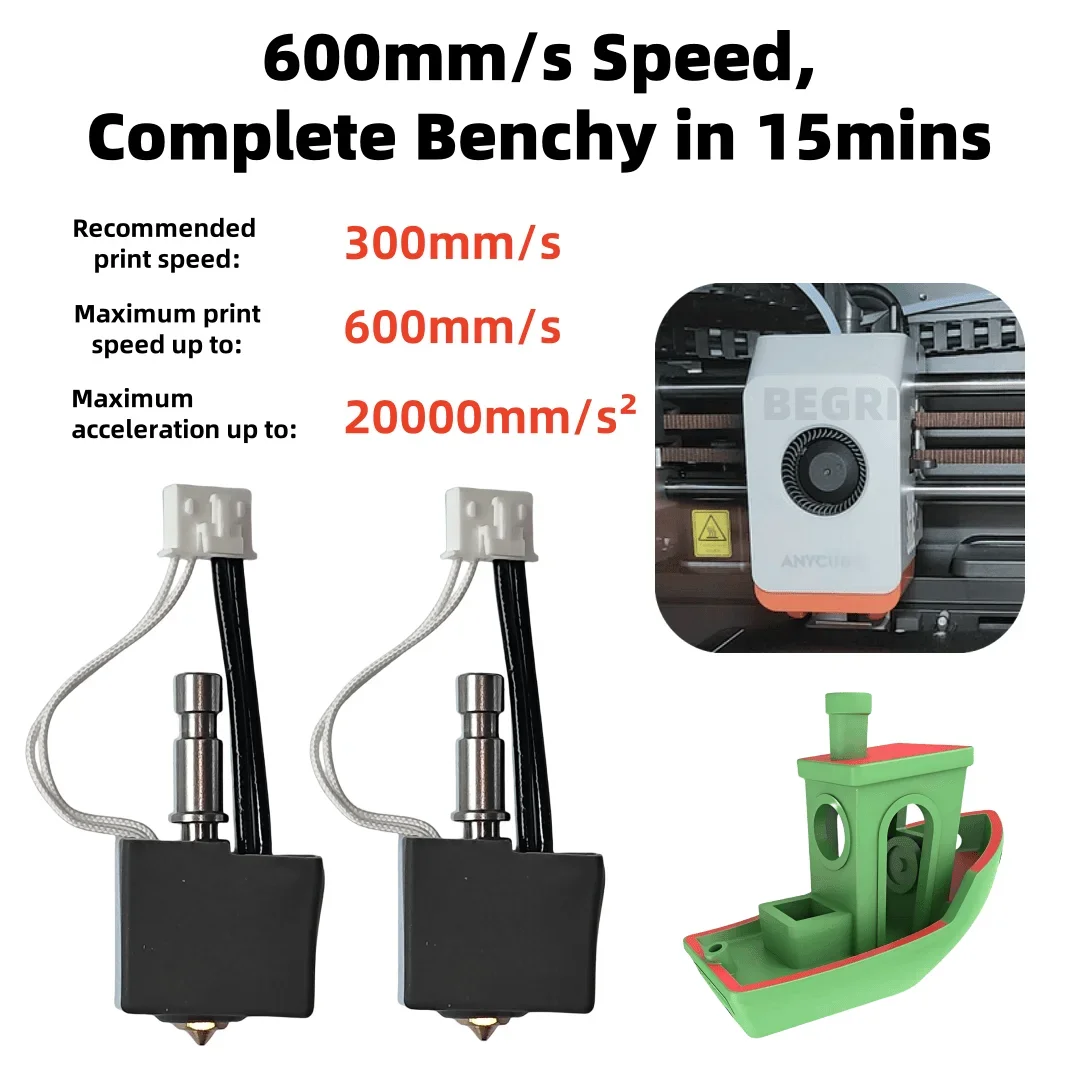 ل Anycubic كوبرا S1 Hotend كوبرا S1 كومبو مجموعة نهاية ساخنة ل Anycubic كوبرا S1 فوهة رأس الطباعة S1C ثلاثية الأبعاد ملحقات الطابعة #4