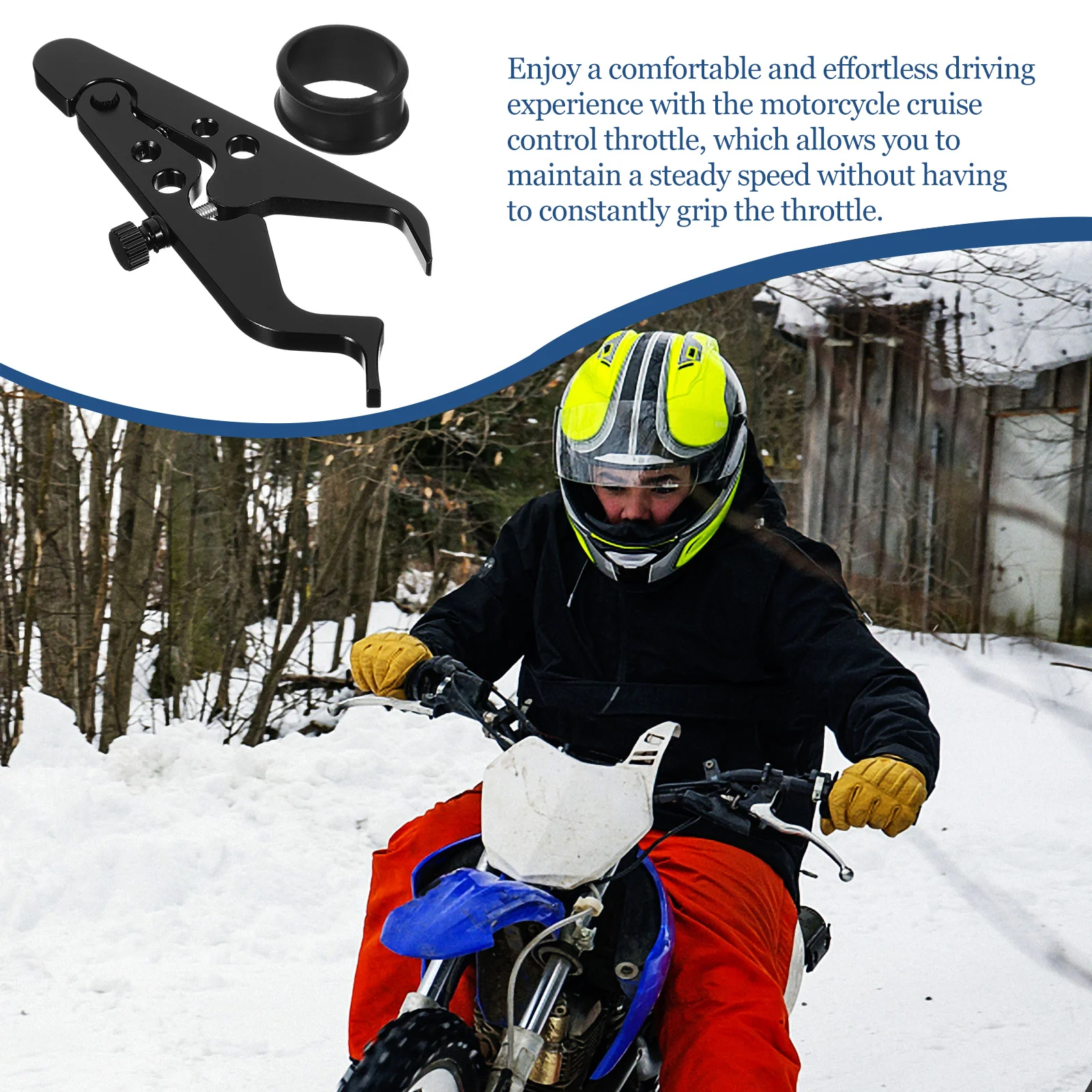 

Motorcycle Cruise Control Durable Aluminum Throttle Lock Portable Universal Motorcycle Throttle Clip for