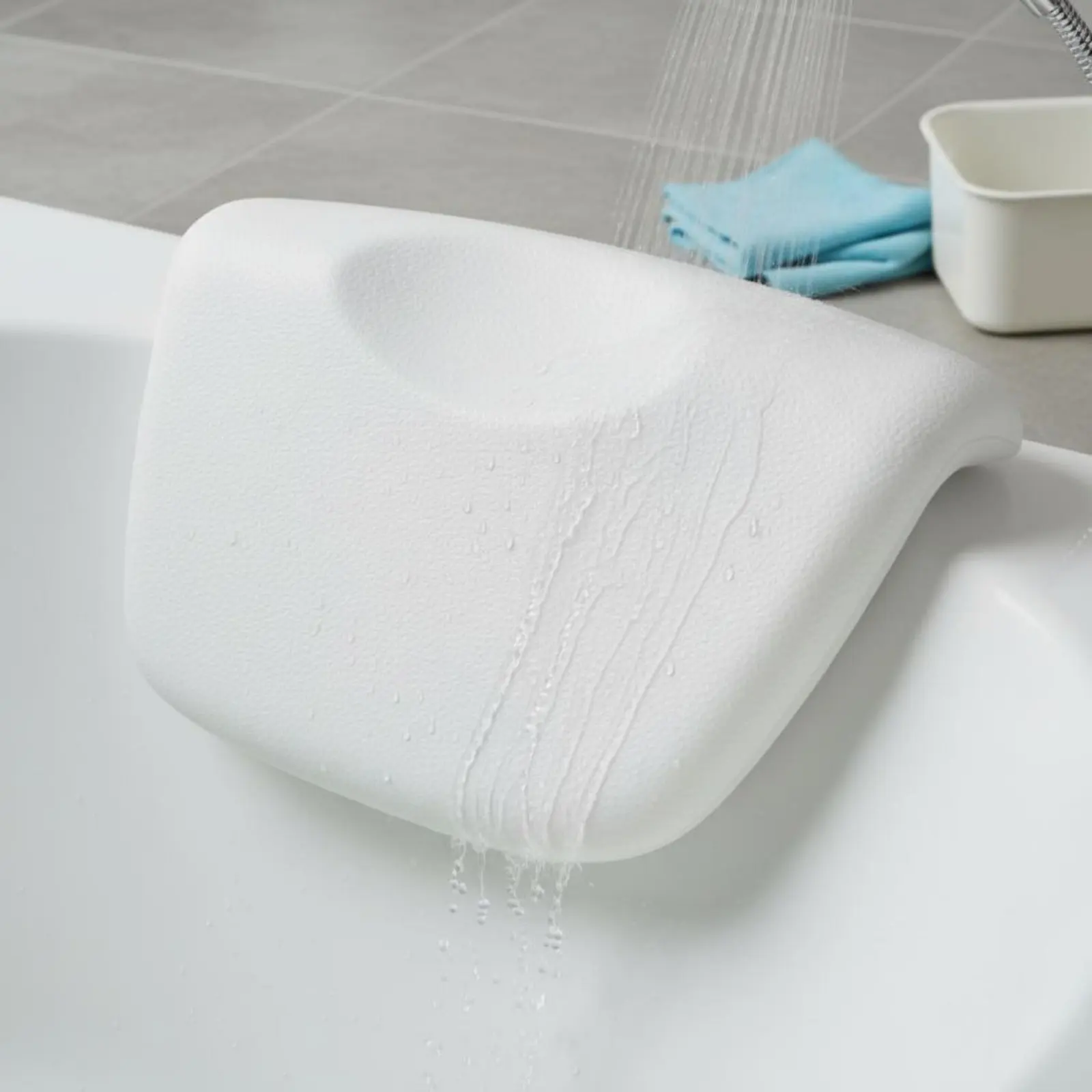 

Bath Pillow Non-Slip Suction Suction Disc Bath Pillow Bathtub Headrest Quick Dry Spa Neck Pad Ergonomic Design for Hotel