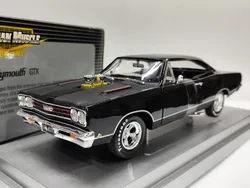 ERTL 1:18 Plymouth GTX Black Muscle Car Alloy Fully Open Simulation Limited Edition Alloy Metal Static Car Model Toy Gift