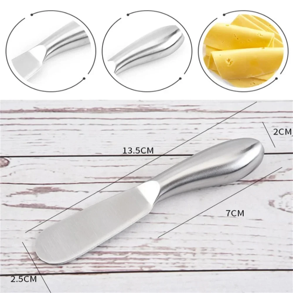Stainless Steel Multifunction Butter Cutter Cheese Jam Spreaders Cream Wiper Kitchen Gadget Easy Clean Bread Knife
