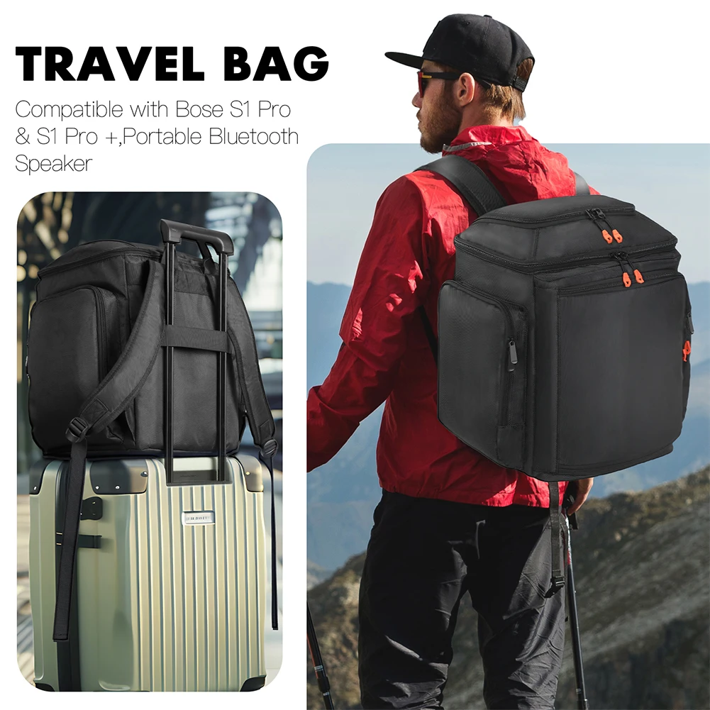 For Bose S1 Pro/Pro+ Portable BT Speaker Backpack Multi-Function Music Amplification Speaker Bag Travel Audio Carrying Backpack