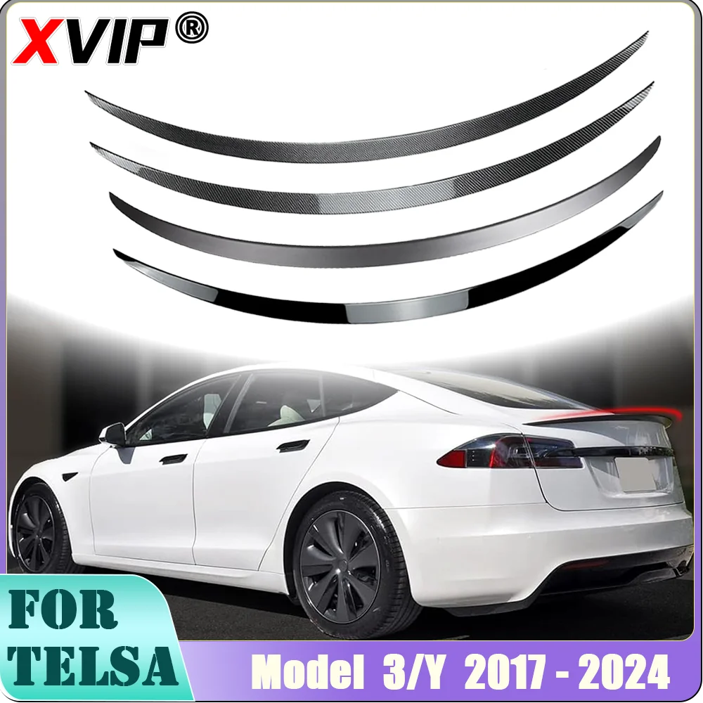 Xvip echte Kohle faser flügel für Tesla Modell 3 17-23 Hochland Kofferraum deckel Spoiler kompatibel