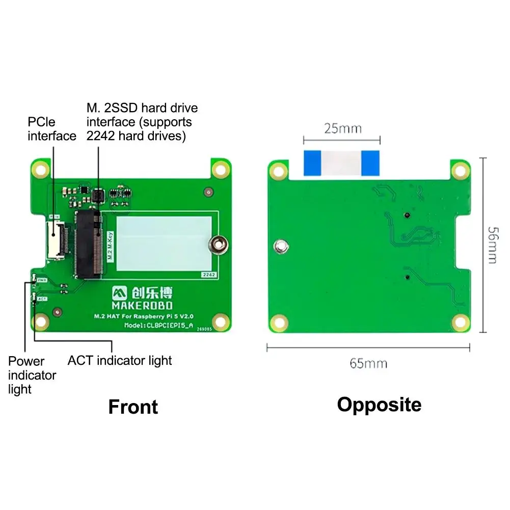 PCIe To M.2 SSD For Raspberry Pi 5 NVME High Speed Expansion Board Gen 2 Gen 3 M. 2 M Key Interface For RPI 5 M.2 2242/2280 SSD